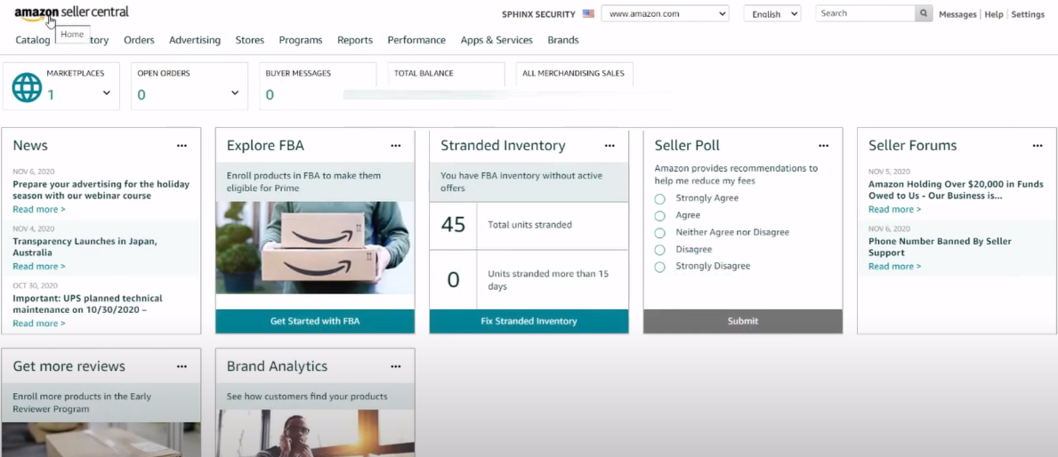 Use Seller Central to manage your own brand and product portfolio