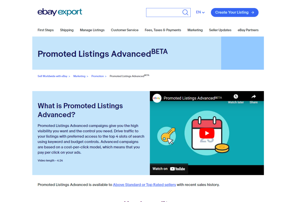 Promoted listings advanced campaigns through Seller Hub