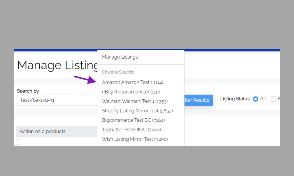 Edit and manage listings and variations